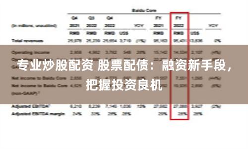 专业炒股配资 股票配债：融资新手段，把握投资良机